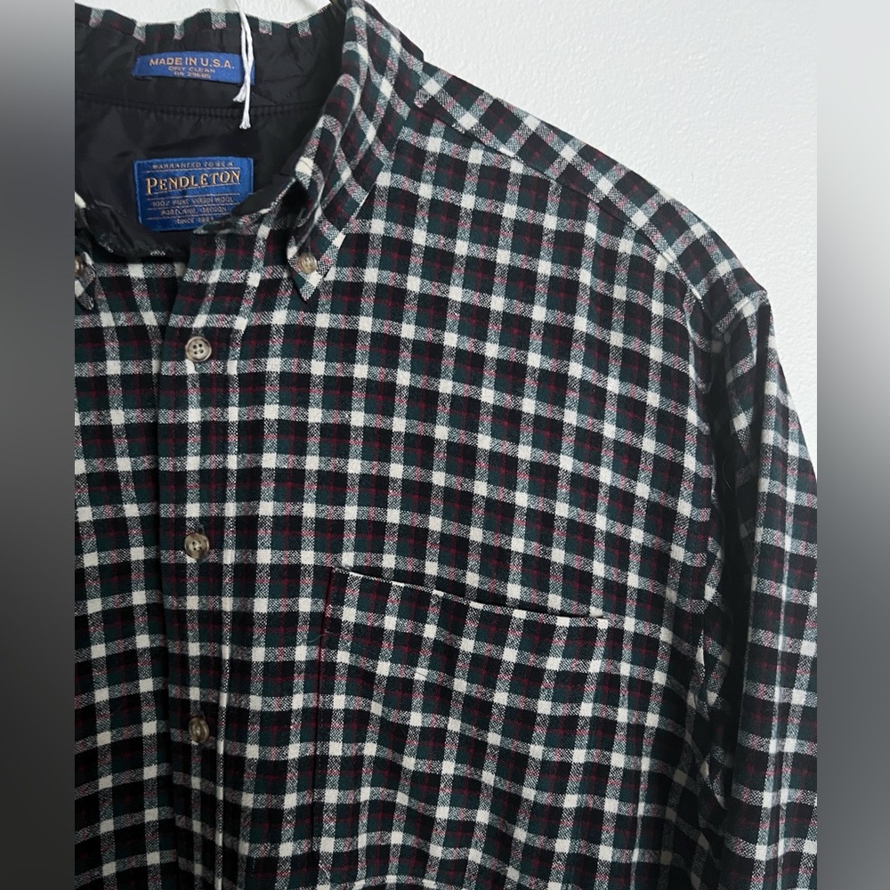 Vintage Pendleton Plaid Button Down Shirt - image 2